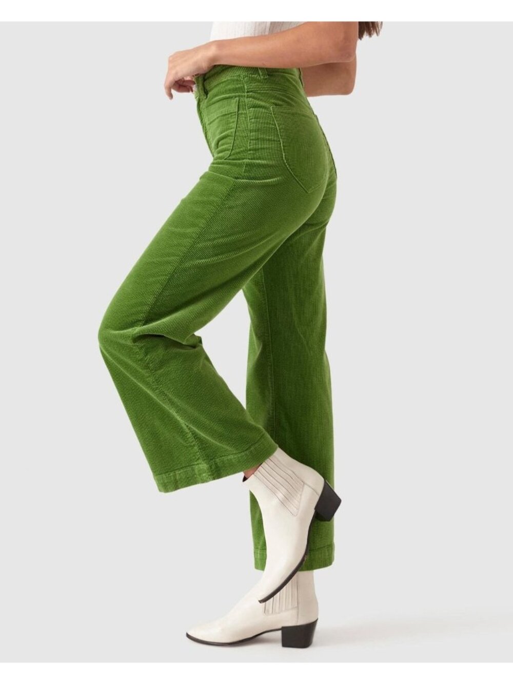 L.L. Bean Straight Corduroy Pants Favorite Fit Curvy Womens Size 14 Regular Gree - Picture 2 of 14